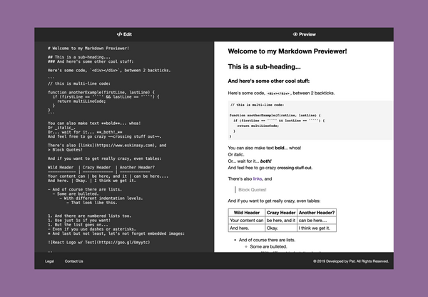 Markdown Previewer